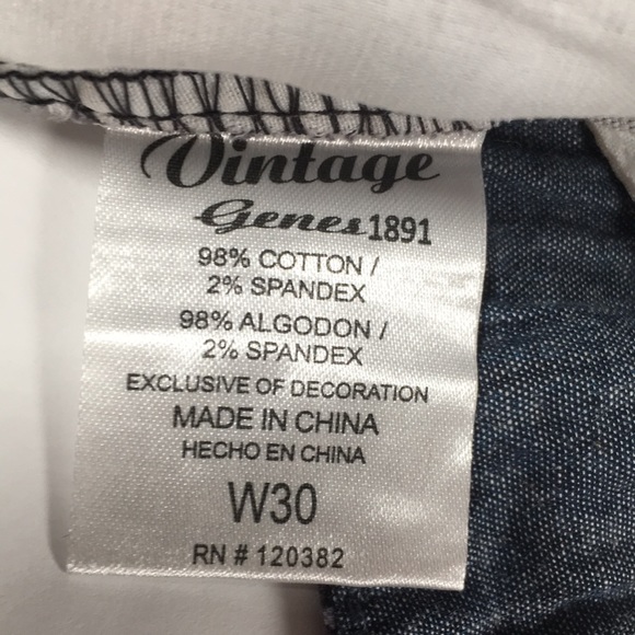 Vintage Genes 1891 | Orig Flat Front Shorts Floral Pattern | Mens Sz W30 Slimfit - Picture 7 of 7